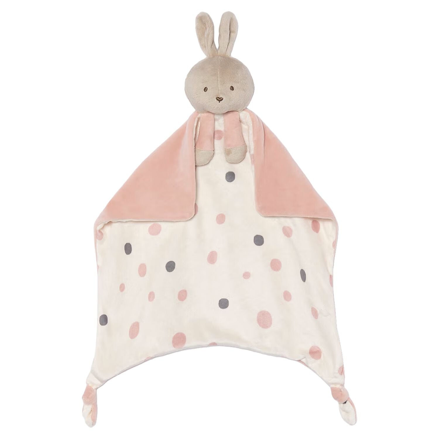 Baby Girls Ivory & Pink Rabbit Comforter, 2, hi-res