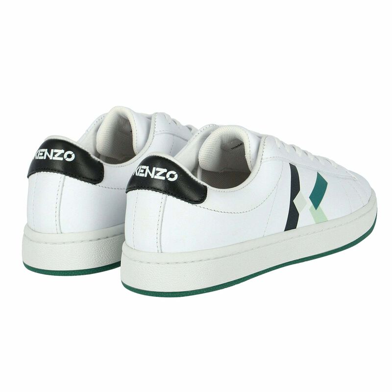 White Leather Logo Trainers, 1, hi-res image number null