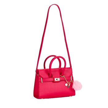 Girls Pink Leather Handbag ( 21CM )