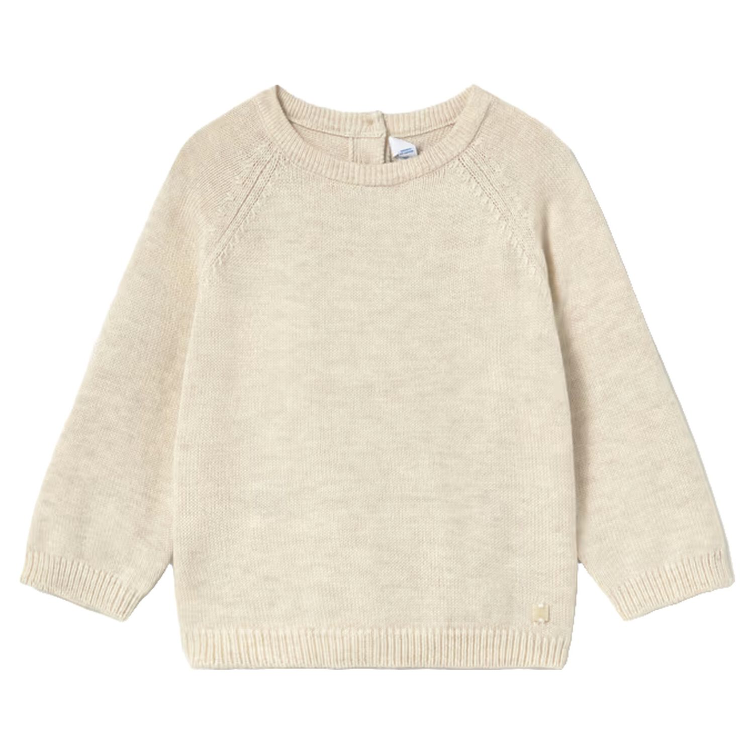 Younger Boys Ivory Knitted Jumper, 2, hi-res