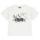 Boys White Logo Safari T-Shirt, 1, hi-res
