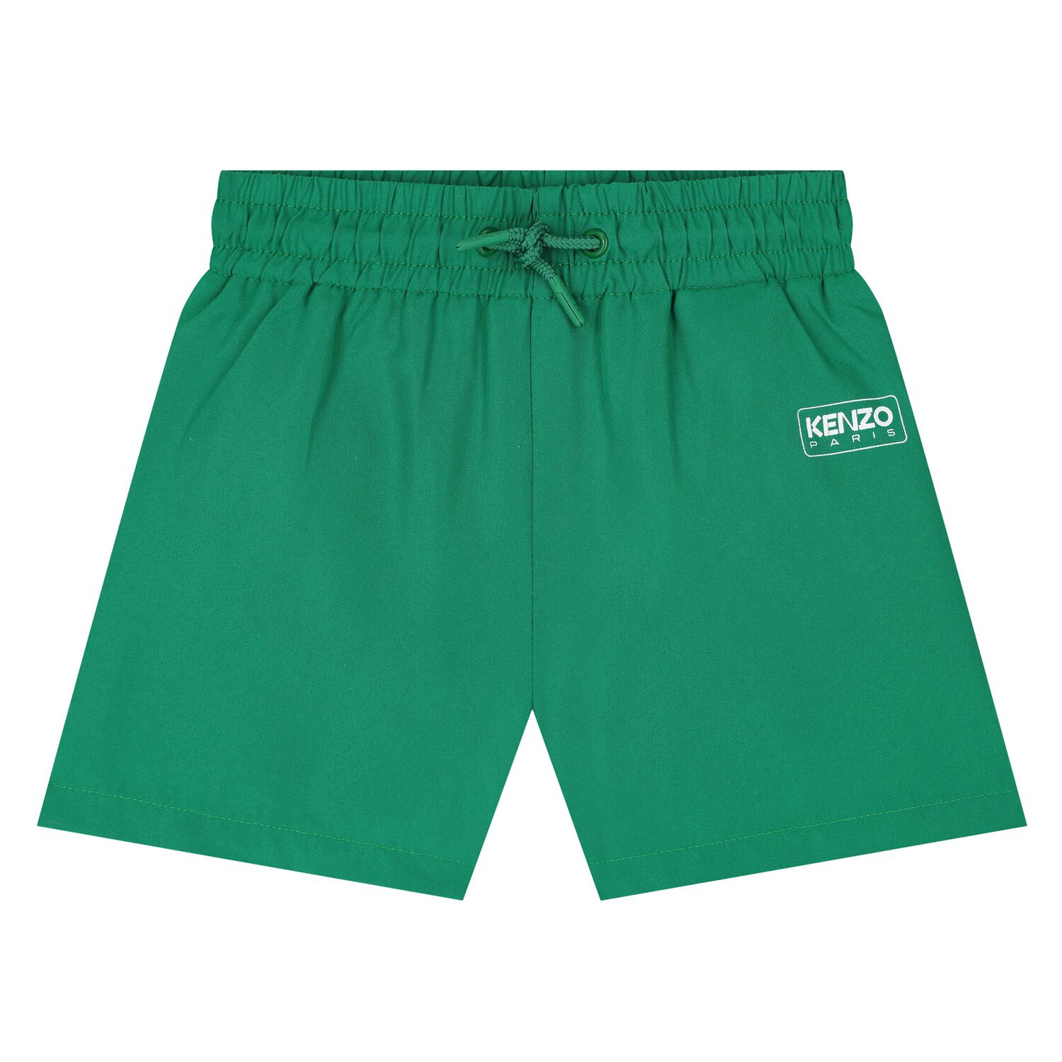 Younger Boys Green Logo Swim Shorts, 1, hi-res