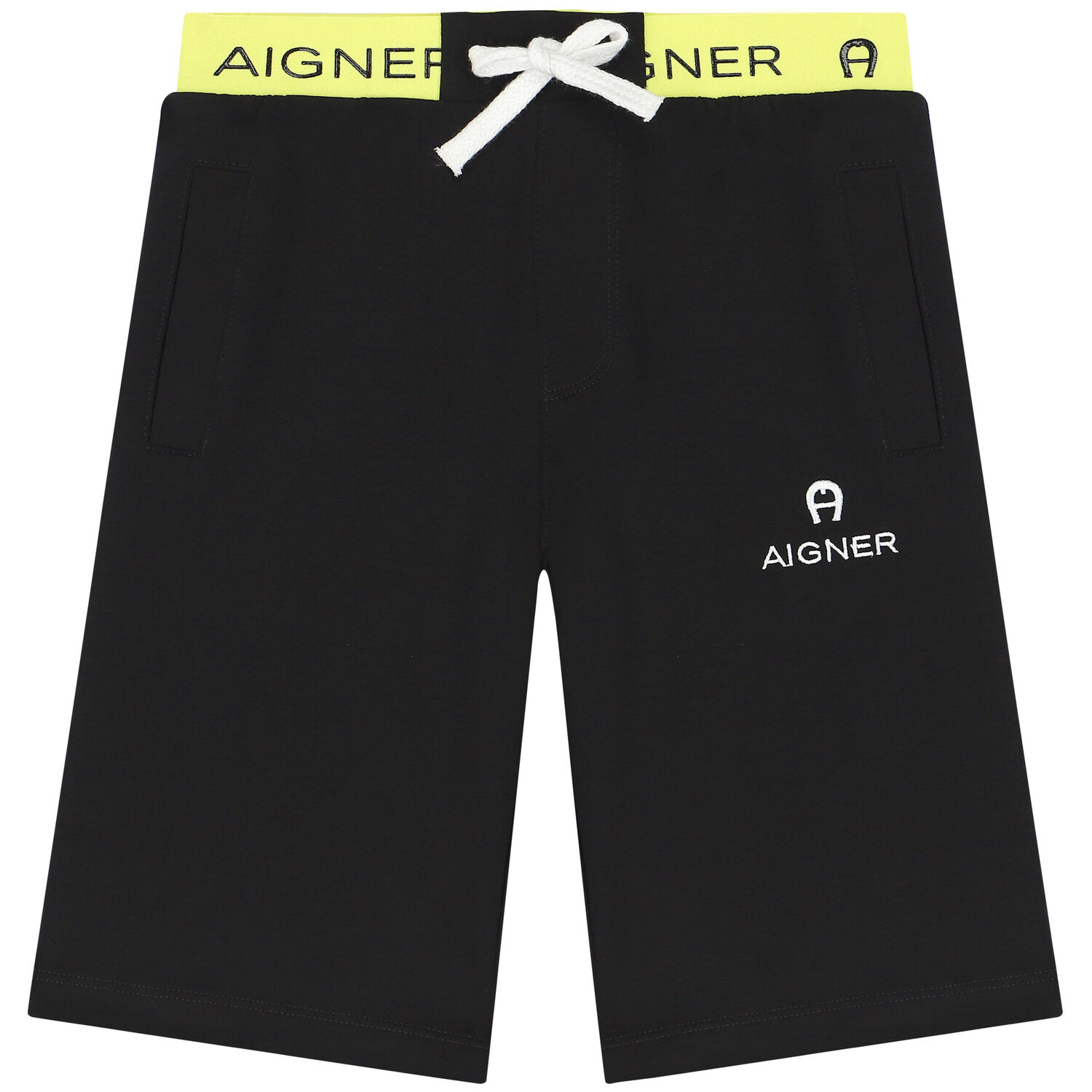 Boys Black Cotton Logo Shorts, 1, hi-res image number null