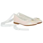 Girls Ivory Glitters Ballerina Shoes, 1, hi-res
