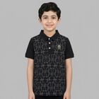 Boys Black Logo Polo Shirt, 2, hi-res