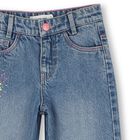 Girls Blue Denim Rhinestone Jeans, 1, hi-res