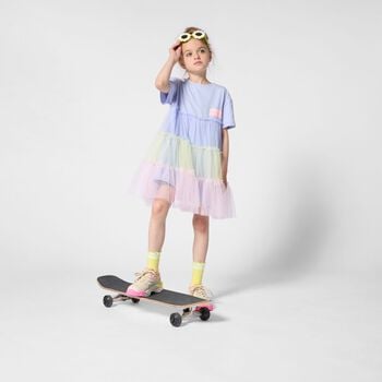 Girls White & Yellow Logo Socks ( 2-Pack ) 