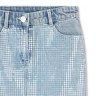 Girls Blue Denim Skirt, 1, hi-res