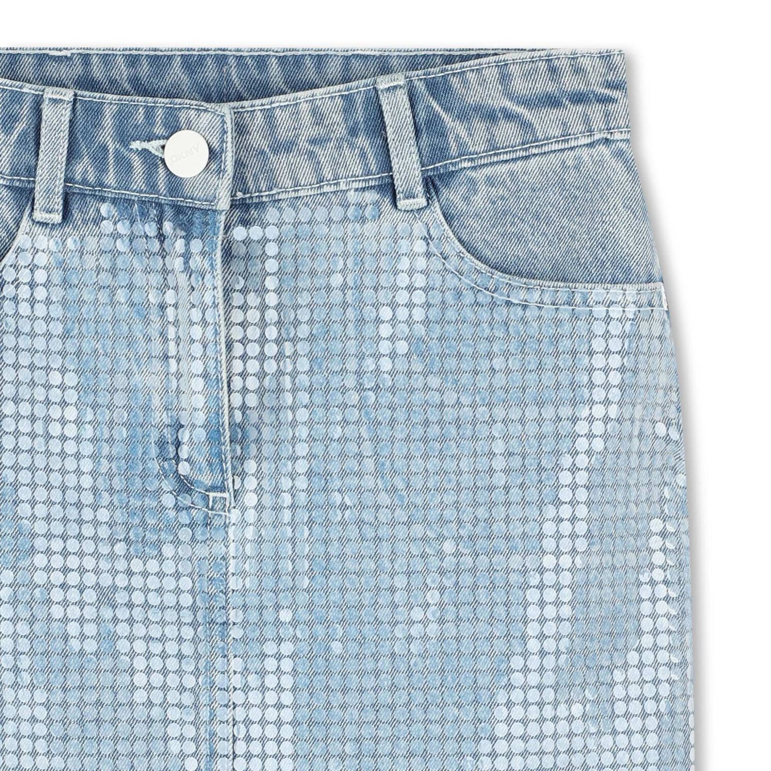 Girls Blue Denim Skirt, 1, hi-res