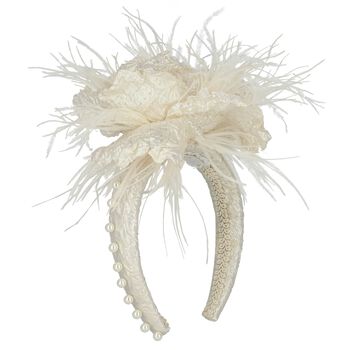 Girls Ivory Flower Headband
