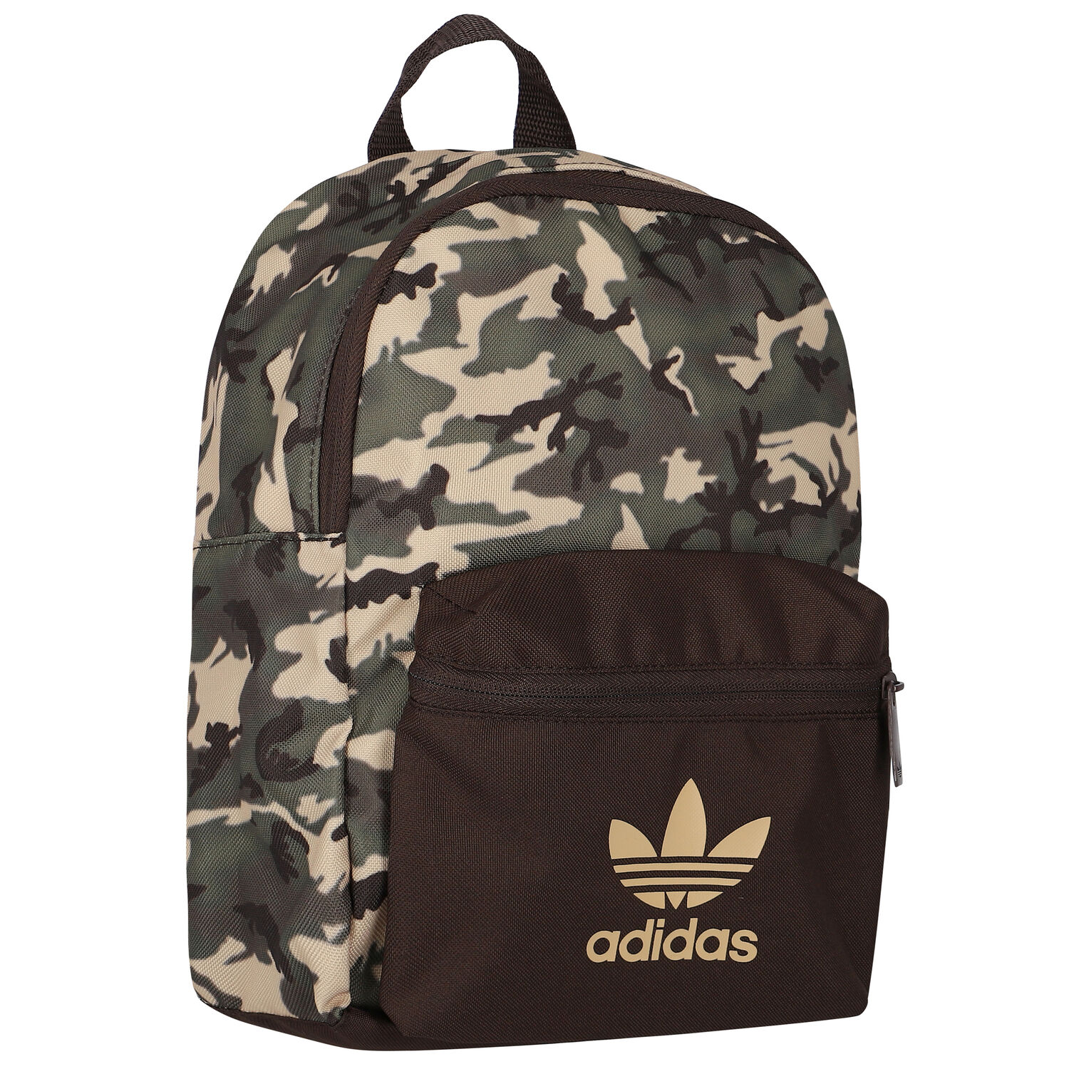 Khaki Green Camouflaged Logo Backpack 31CM, 1, hi-res