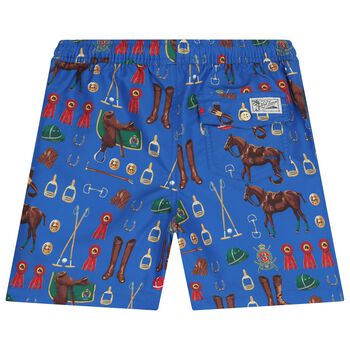 Boys Blue Polo Swim Shorts