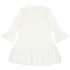 Girls Ivory Disney Logo Dress, 1, hi-res