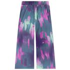 Girls Purple & Blue Logo Trousers, 1, hi-res