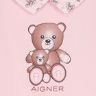 Baby Girls Pink Teddy Bear Logo Babygrow, 2, hi-res