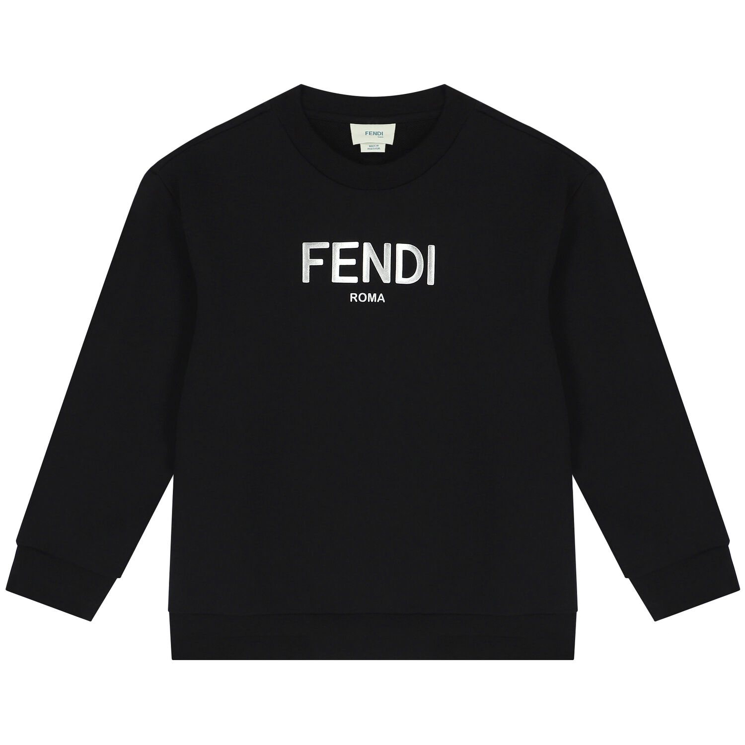 Black & Silver Logo Sweatshirt, 1, hi-res