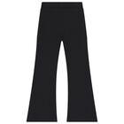 Girls Black Flared Leggings, 1, hi-res