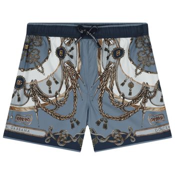 Boys Blue Logo Swim Shorts 