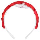 Girls Red Plaited Headband, 1, hi-res