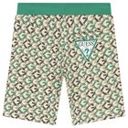 Boys Beige & Green Shorts, 1, hi-res