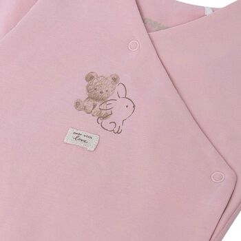Girls Pink & White Babygrow Gift Set (3 Piece)
