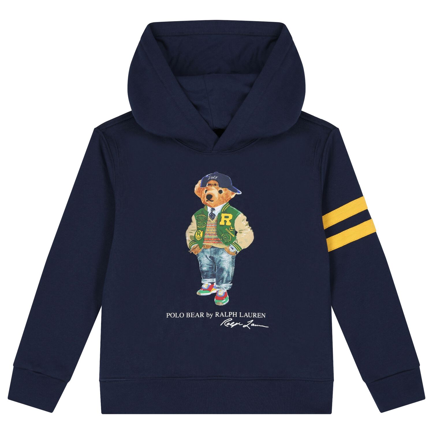 Boys Navy Blue Polo Bear Sweatshirt, 1, hi-res