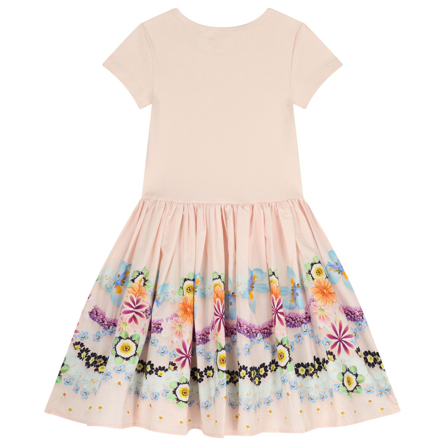 Girls Pink Floral Dress, 3, hi-res