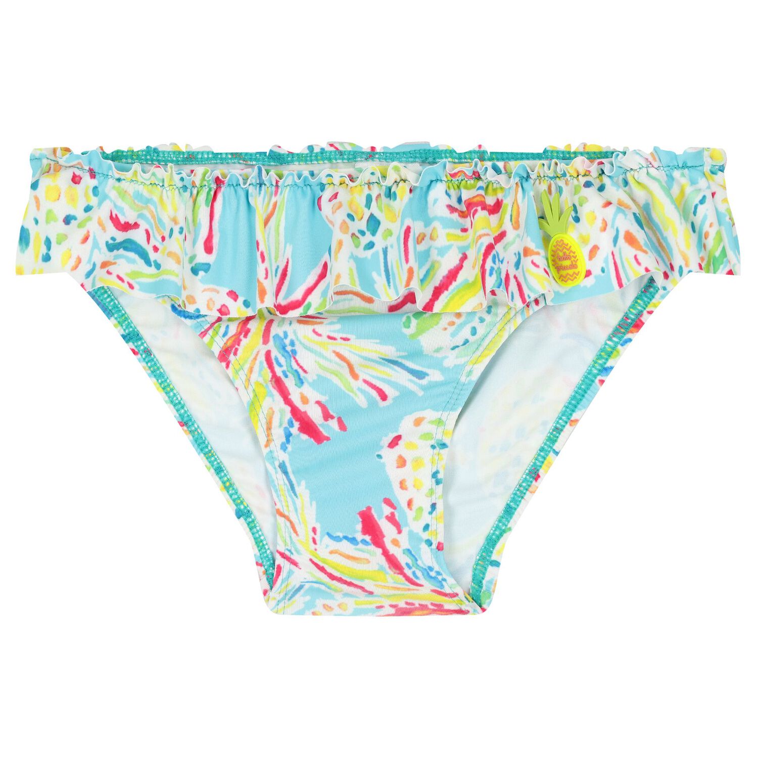 Girls Blue Pineapple Swimsuit, 1, hi-res image number null