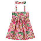 Girls Pink Graphic Dress Set, 1, hi-res