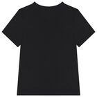 Boys Black Logo T-Shirt, 1, hi-res