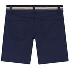 Boys Navy Blue Shorts, 1, hi-res