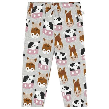 Younger Boys Grey Animals Joggers