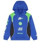 Boys Blue & Green Logo Hooded Top, 1, hi-res