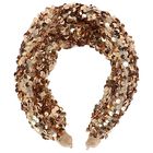 Girls Gold Embellished Sequins Headband, 3, hi-res