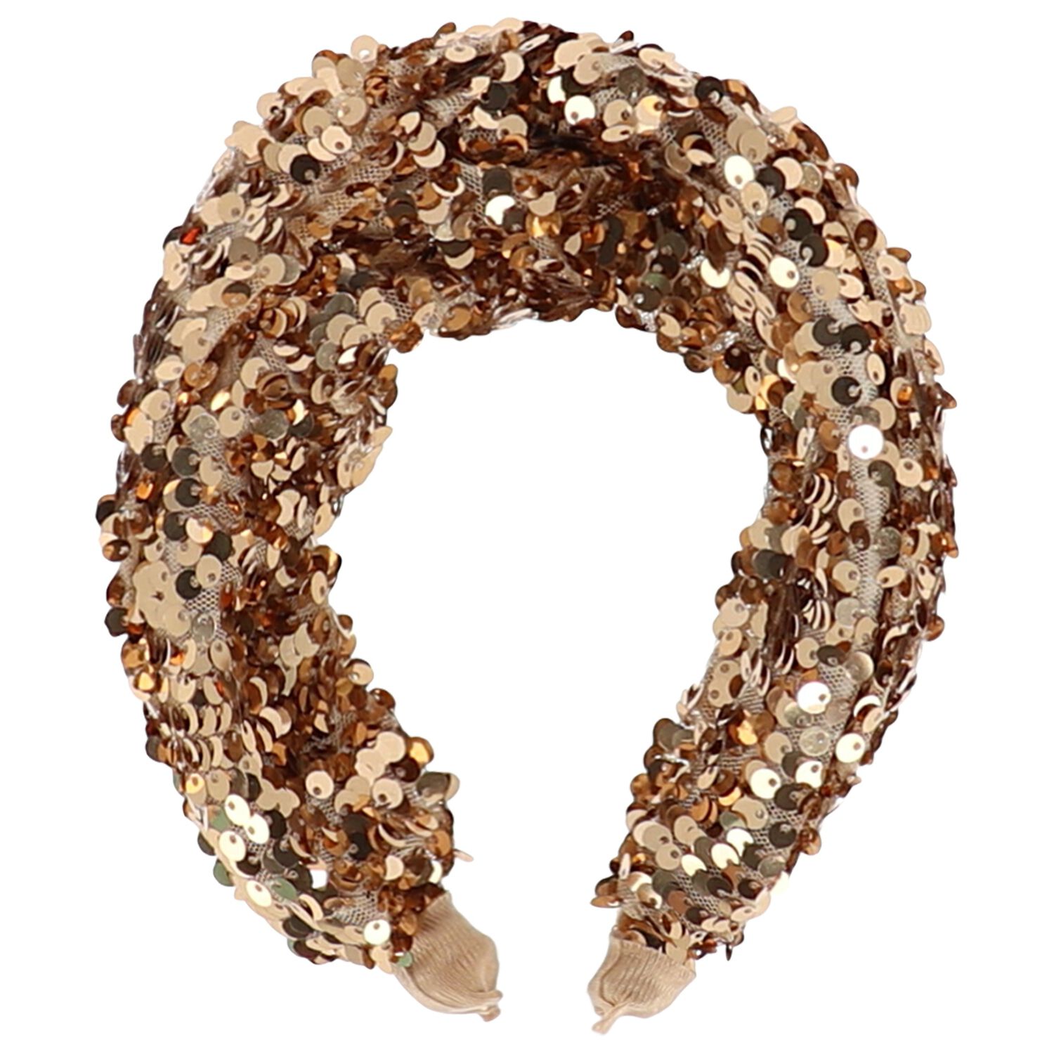 Girls Gold Embellished Sequins Headband, 3, hi-res image number null