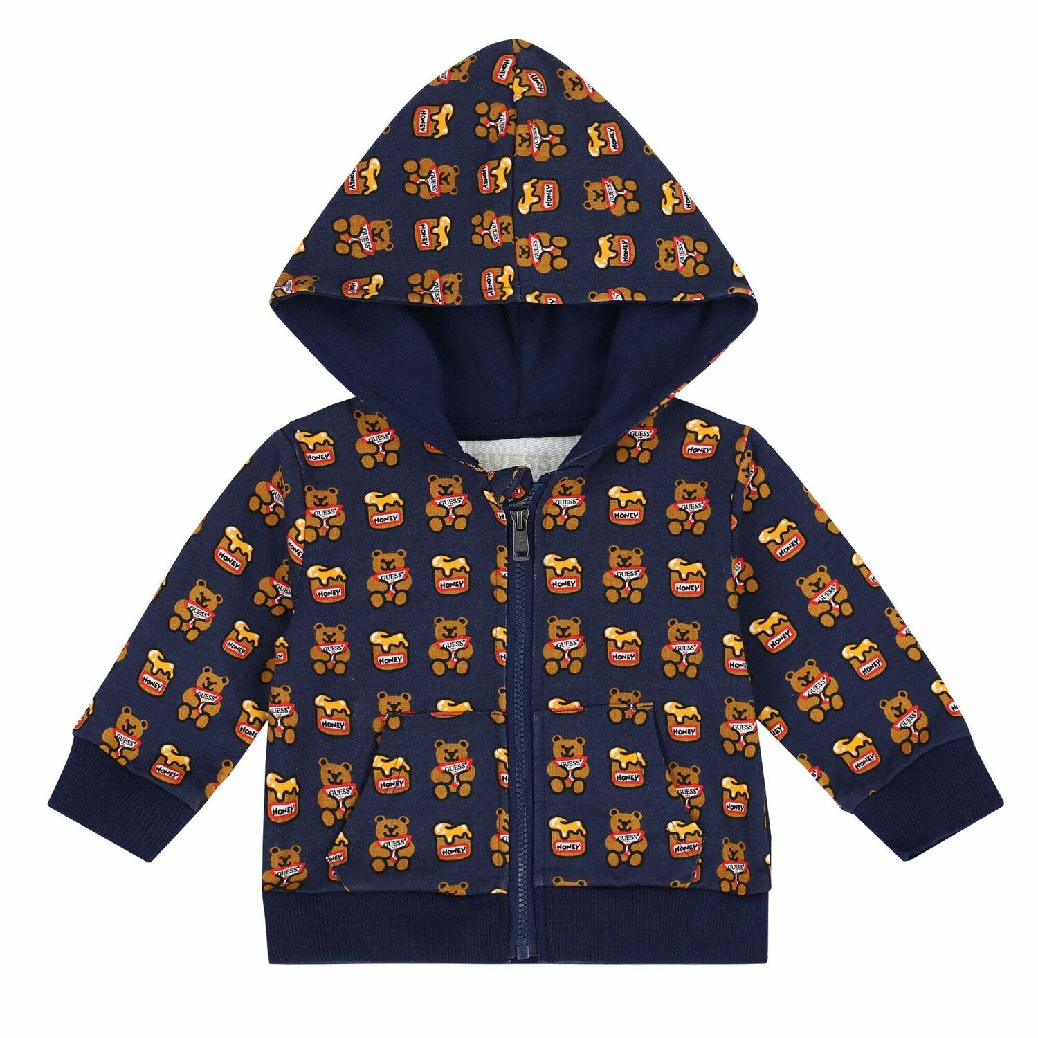 Baby Boys Navy Teddy Tracksuit, 1, hi-res