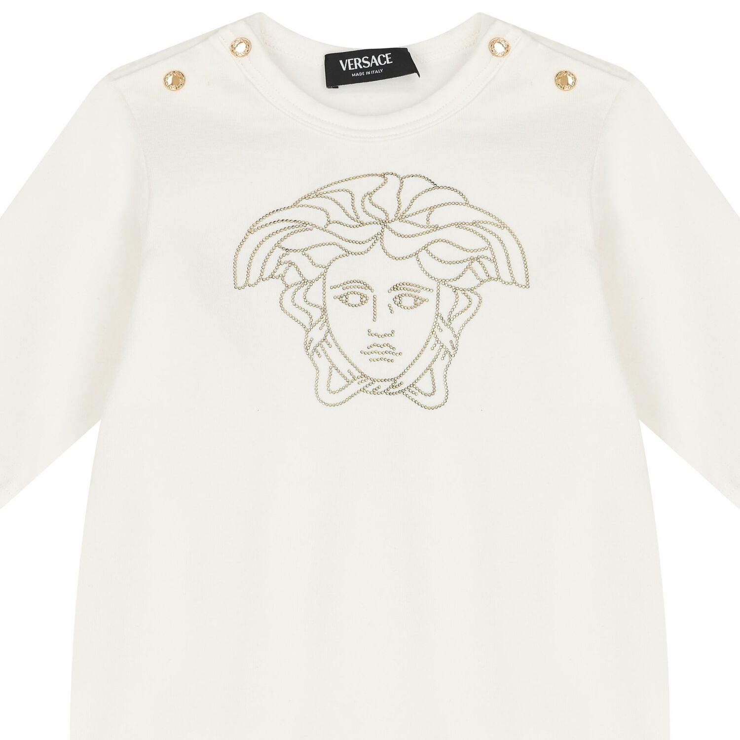 Baby Girls Ivory & Gold Medusa Babygrow, 1, hi-res image number null