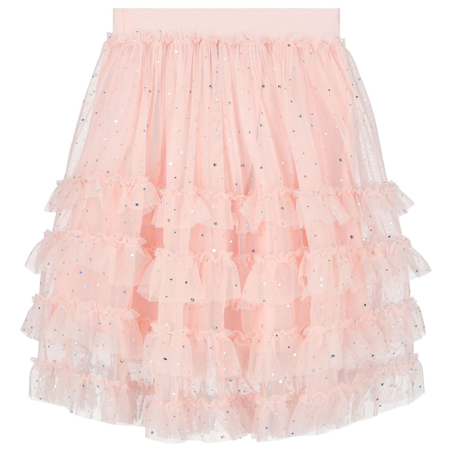 Girls Pink Rullfed Tulle Skirt, 1, hi-res image number null