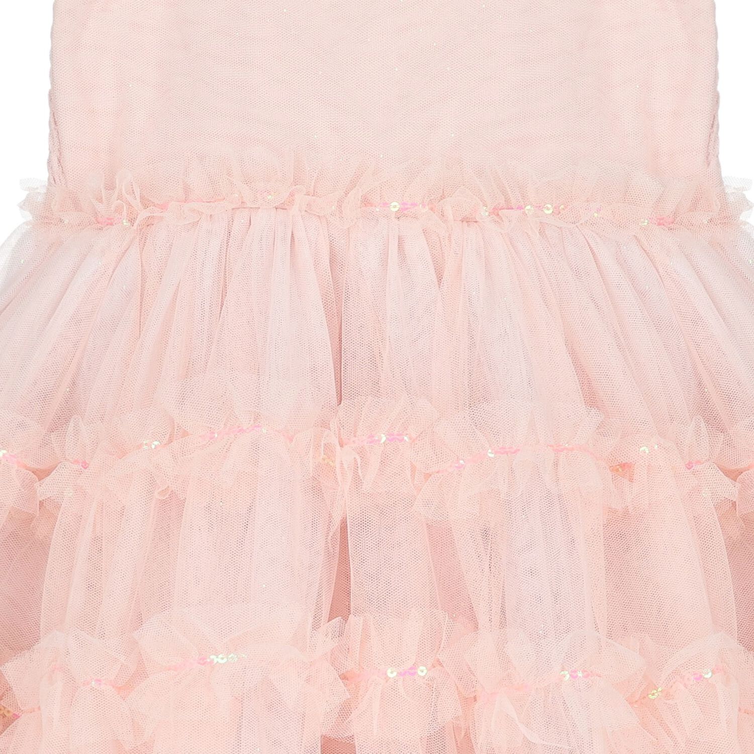 Girls Pink Ruffled Tulle Dress, 1, hi-res
