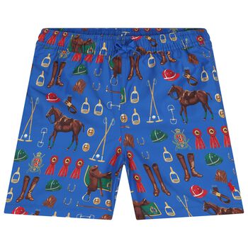 Boys Blue Polo Swim Shorts