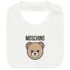 White Teddy Bear Logo Babygrow Gift Set, 1, hi-res