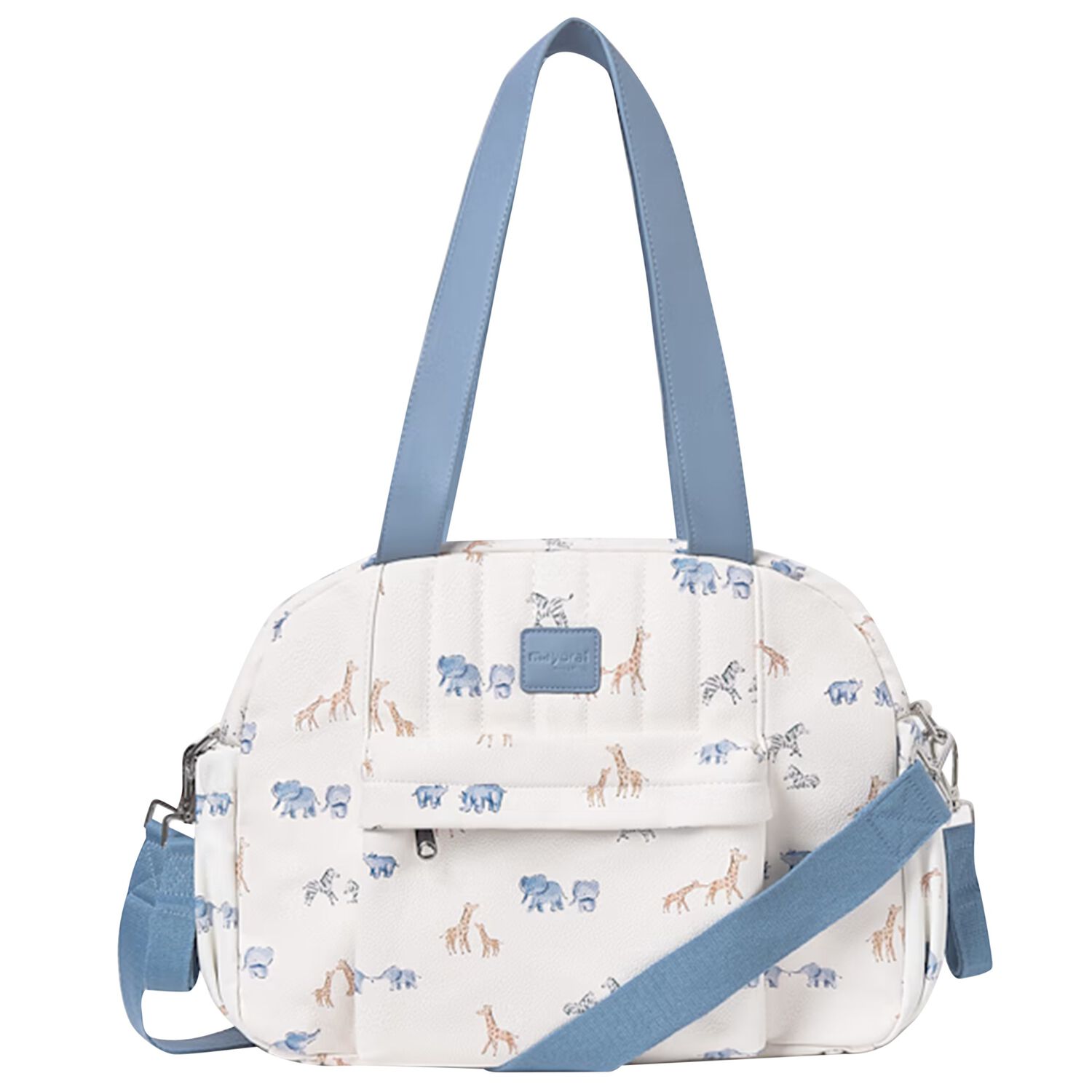 Baby Boys Ivory & Blue Changing Bag, 2, hi-res