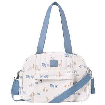 Baby Boys Ivory & Blue Changing Bag