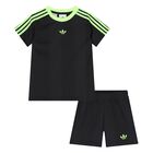 Younger Black Logo Shorts Set, 1, hi-res
