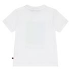 Younger Boys White Logo T-Shirt, 1, hi-res
