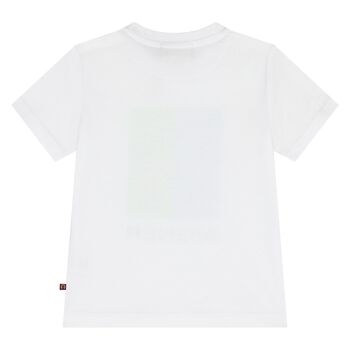 Younger Boys White Logo T-Shirt