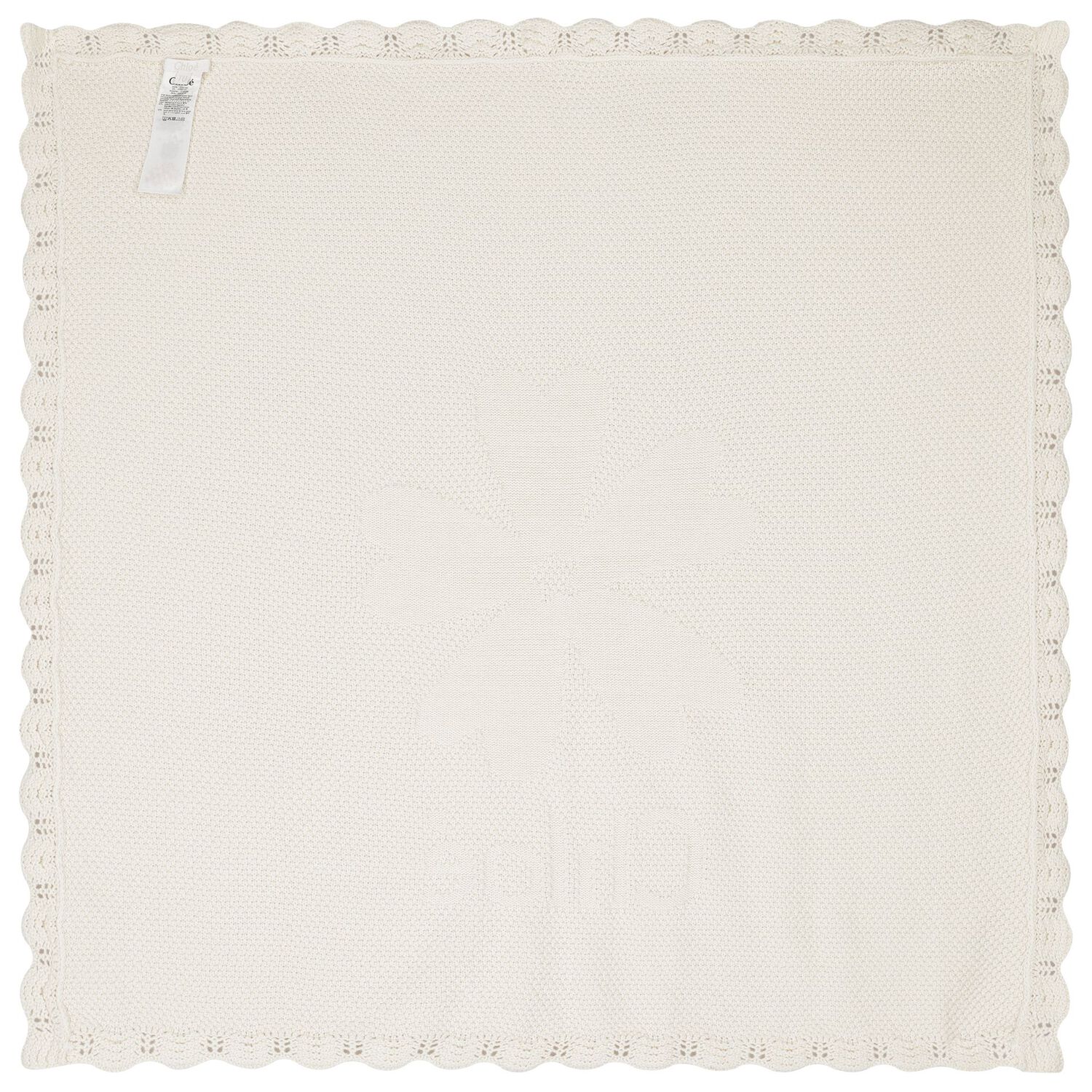 Baby Girls Ivory Logo Blanket, 1, hi-res image number null