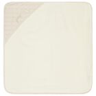 Beige Logo Baby Hooded Towel, 1, hi-res