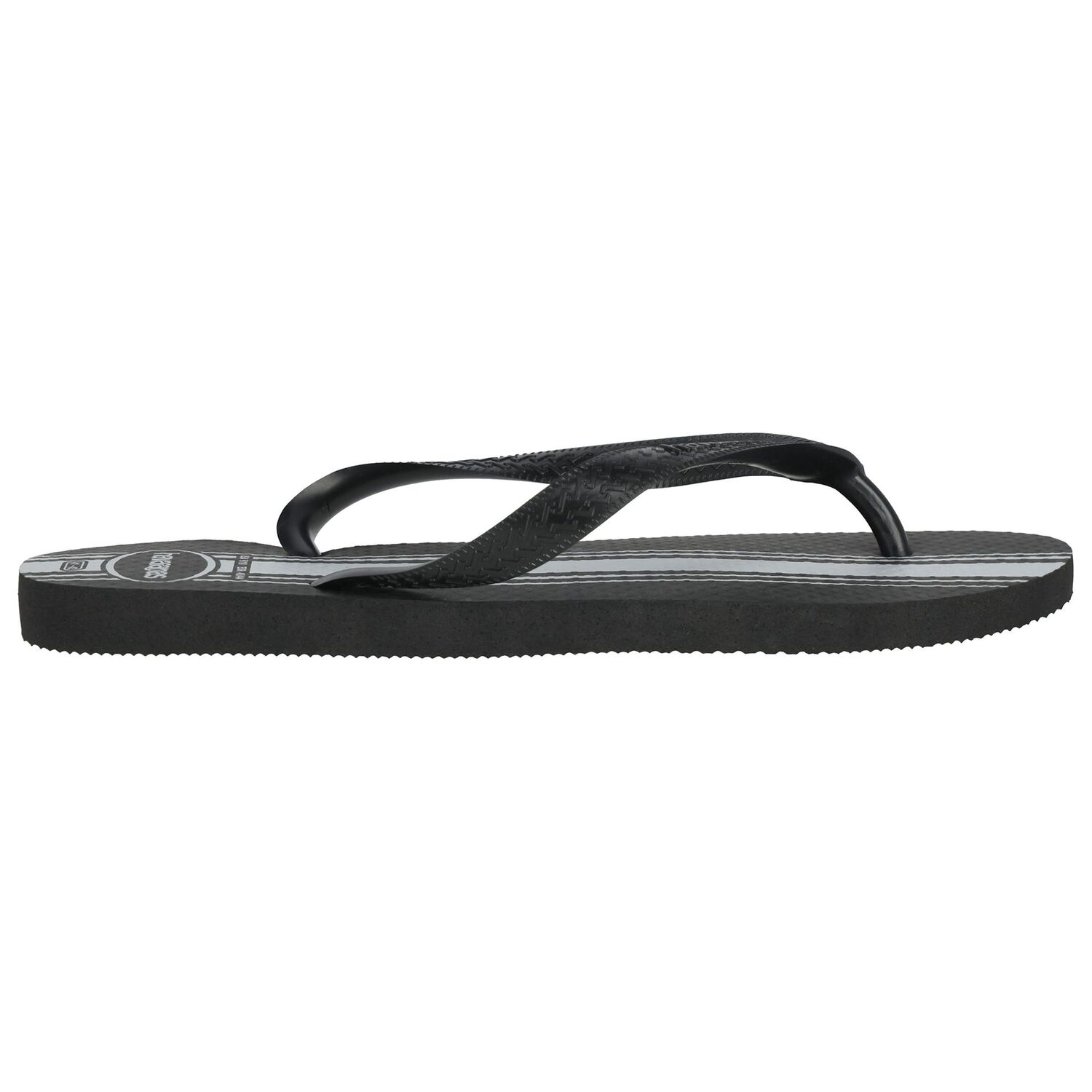 Black Logo Flip Flops, 1, hi-res