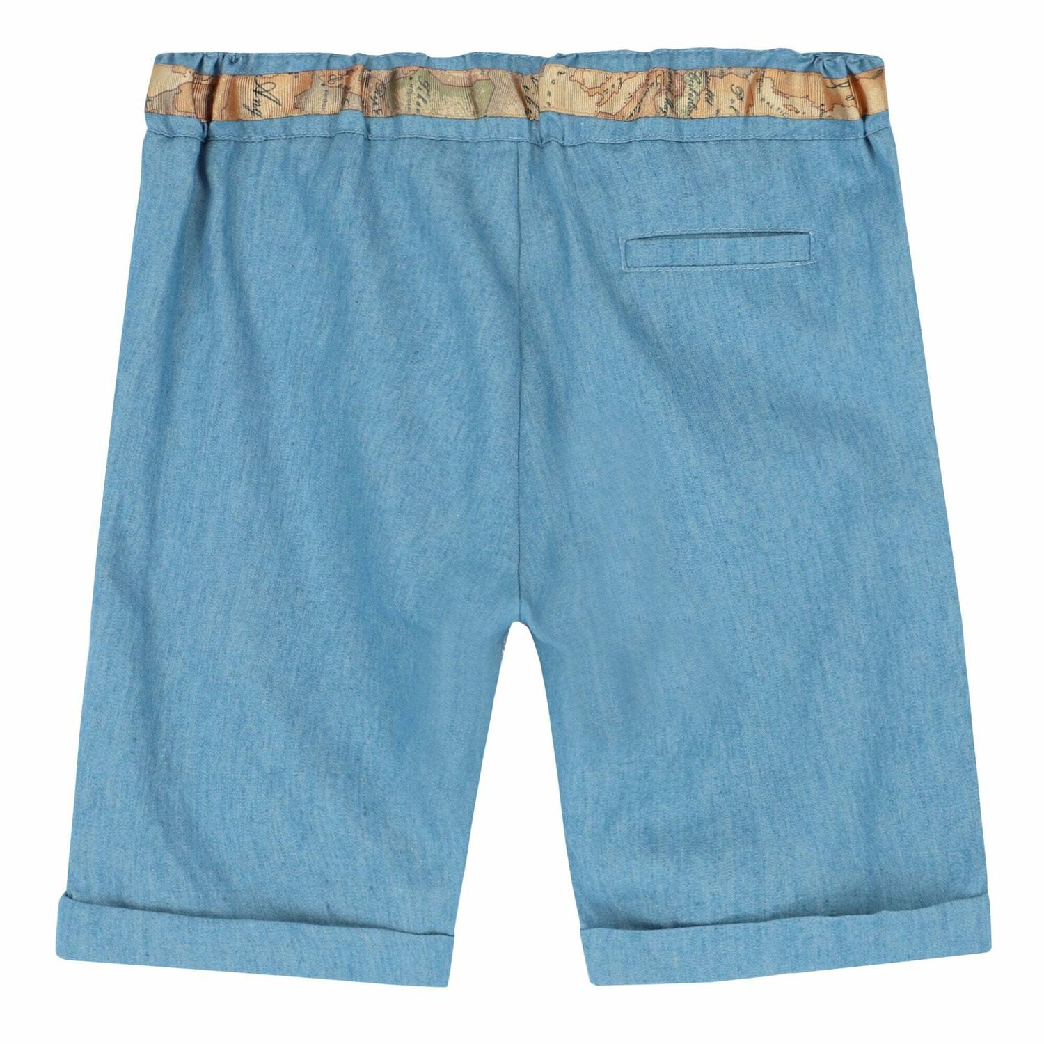 Boys Blue Denim Shorts, 1, hi-res